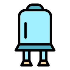 Poster - Repair capacitor icon. Outline repair capacitor vector icon color flat isolated