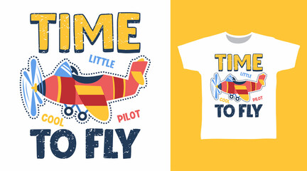 Time to play airplane tees design concept