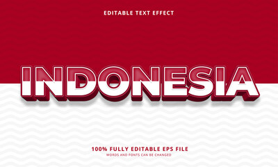 Poster - Indonesia text style - Editable text effect