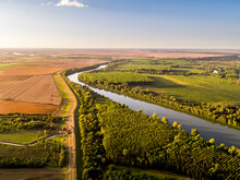 River Near Agricultural Field, Vojvodina, Serbia