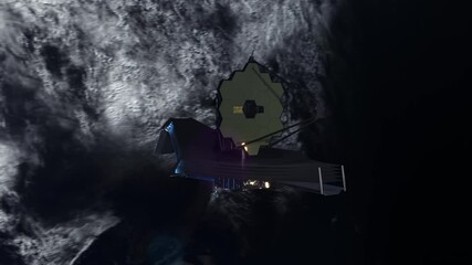Wall Mural - the new james webb space telescope orbiting the globe