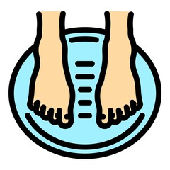 Poster - foot care icon. outline foot care vector icon color flat isolated