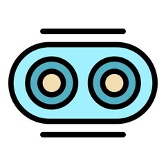 Poster - Optometrist icon. Outline optometrist vector icon color flat isolated