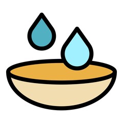 Poster - Lens drops icon. Outline lens drops vector icon color flat isolated