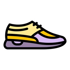 Poster - new sneakers icon. outline new sneakers vector icon color flat isolated