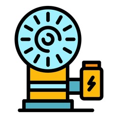 Poster - Pool engine icon. Outline pool engine vector icon color flat isolated