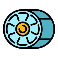 Poster - Clean filter icon. Outline clean filter vector icon color flat isolated