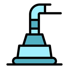 Poster - Water pump icon. Outline water pump vector icon color flat isolated