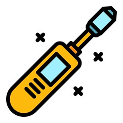 Poster - Pool clean device icon. Outline pool clean device vector icon color flat isolated