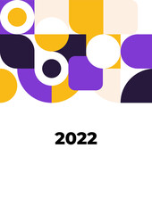 Poster - Happy new year 2022 background. Colorful poster vector illustration for greeting card, party invitation card, website banner, social media banner, background, cover design template, marketing material
