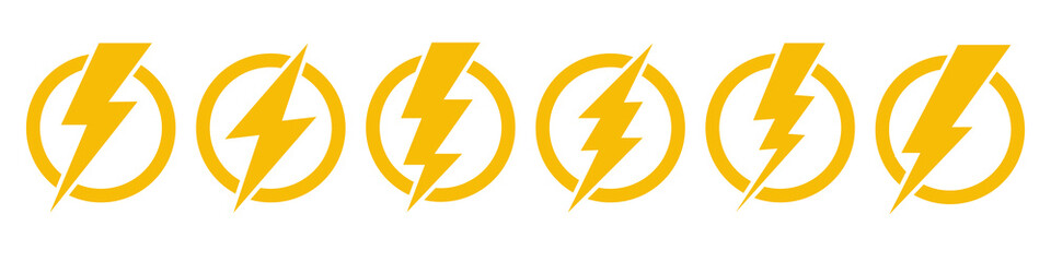 Wall Mural - flash icon set simple design