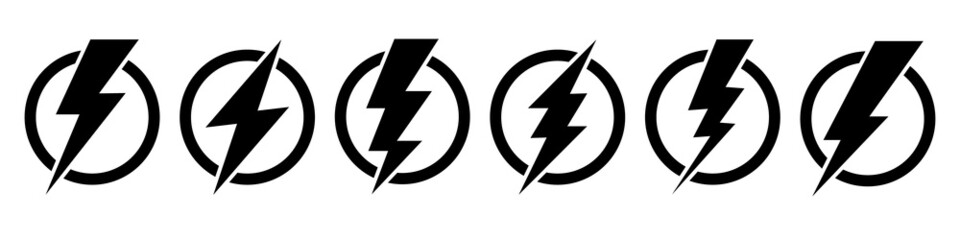 Wall Mural - flash icon set simple design