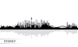 Fototapeta Las - Sydney city skyline silhouette background