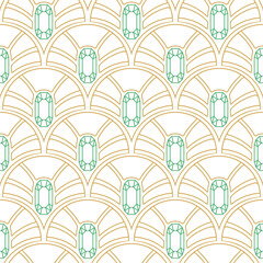 Poster - Abstract seamless pattern in Art Deco style.