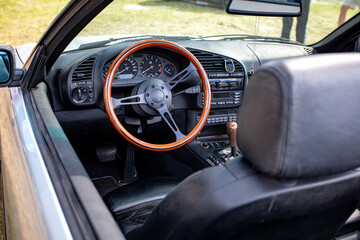 Wall Mural - interior of a modern car old.