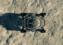 Lunar Roving Vehicle On The Moon Top View