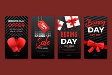 Boxing Day Sale Instagram Story Collection Vector Design Illustration