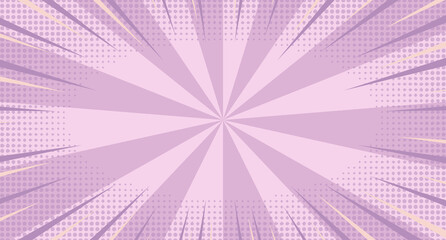 Poster - Vintage pop art purple background. Banner vector illustration