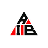 Fototapeta  - RIB triangle letter logo design with triangle shape. RIB triangle logo design monogram. RIB triangle vector logo template with red color. RIB triangular logo Simple, Elegant, and Luxurious Logo...