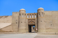 Tash-Darvaza Gate, Southern Gate Of Ichan-Kala Fortress In Khiva, Uzbekistan. Built In XIX Century In Compliance With Khorezm Architectural Traditions, Rooted In Thousand-year History