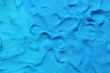 Light Blue Play Dough As Background, Top View