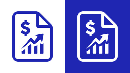 Poster - Business report icon. Statistic and analysis file vector illustration.