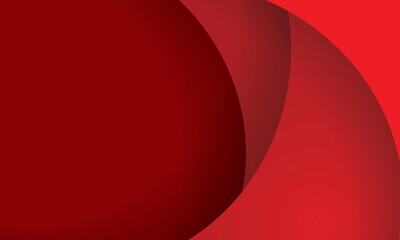 Red paper layer abstract background. Paper cut layered circle with space for text.