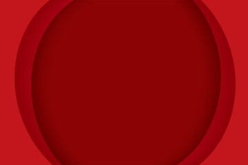 Wall Mural - Red paper layer abstract background. Paper cut layered circle with space for text.