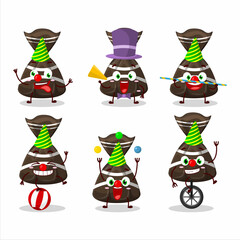 Sticker - Cartoon character of chocolate candy wrappers with various circus shows