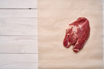 Wall Mural - meat steak food ingredients rosemary kitchen cooking