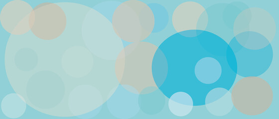 Wall Mural - Blue background with circles of different diameters with a transparency texture, aqua in the template for the cover. Turquoise pattern for web screensaver.