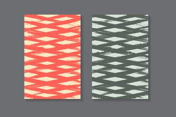 Poster - Abstract backgrounds set, grunge texture. Minimalistic art, brush strokes style. Design for card, brochure, banner idea, book cover, booklet print, flyer sheet a4. Collage page, web header template.
