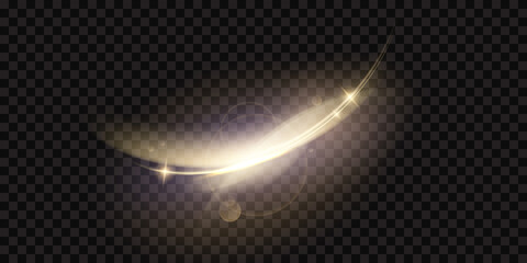 Wall Mural - sparks glitter special light effect glowing. isolated on black transparent background.
