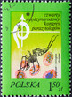POLAND - CIRCA 1978: A post stamp printed in Poland showing an Anopheles Mosquito (Anopheles maculipennis), Blood Cells malaria