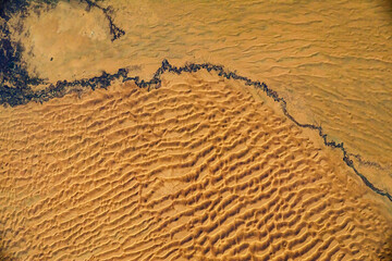 Wall Mural - desert land in us south-west. space viewpoint of earth's crust . digital enhancement. elements of th