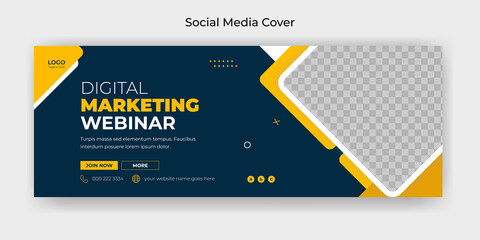 webinar facebook cover banner template social media post design