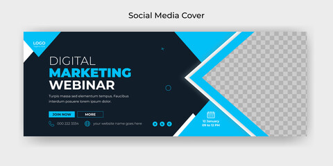 webinar facebook cover banner template social media post design