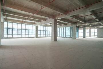 Canvas Print - Undecorated interior space of office building