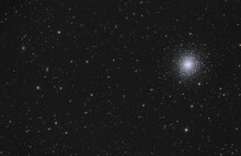 Astrophotography Of Messier 92 Globular Cluster With Galaxies