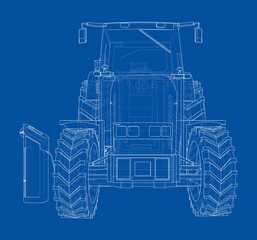 Poster - Electric Farm Tractor Charging Station Sketch