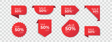 Set Of Sale Tags And Labels. Shopping Stickers And Badges Vector Mockup.