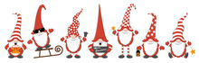 Christmas Time Gnomes Cartoon Style