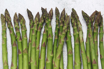 A bunch of asparagus sprouts