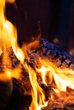 Fototapeta Miasto - close up of burning fire