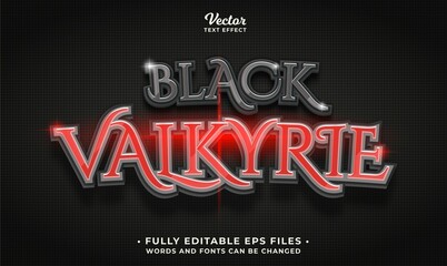 Wall Mural - black valkyrie movie text effect editable eps cc