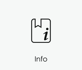 Poster - Info vector icon. Editable stroke. Symbol in Line Art Style for Design, Presentation, Website or Apps Elements, Logo. Pixel vector graphics - Vector