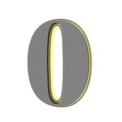 Poster - Gray yellow 3d figure.