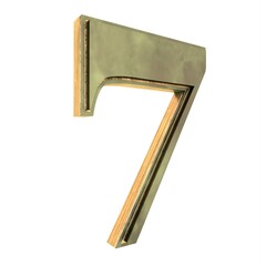 Poster - Bronze textured 3D volumetric numeral 7