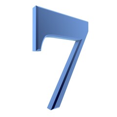 Poster - 3d number 7