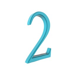 Poster - Blue 3d digit 2